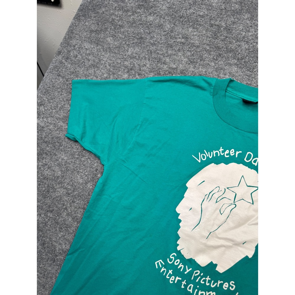 Vintage 1993 Sony Pictures Entertainment T-Shirt XL Screen Stars Teal Green 90s‎ - Picture 10 of 10